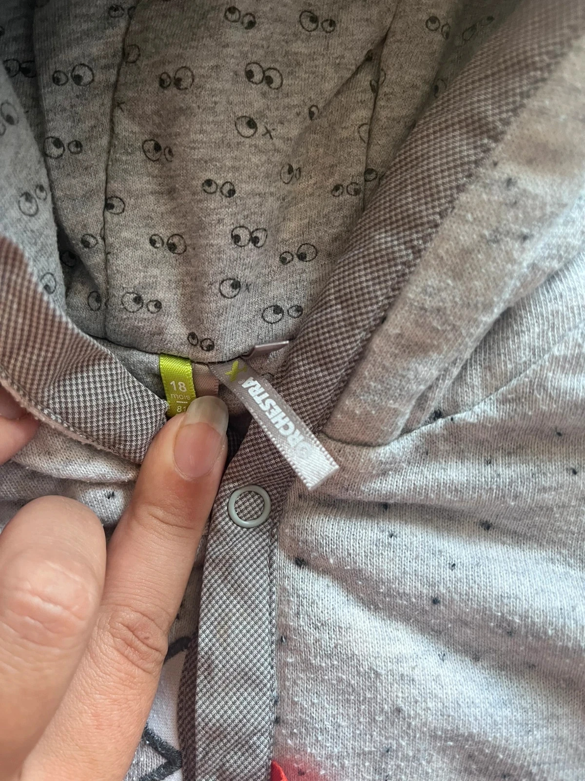 Veste bébé à capuche Orchestra – Taille 18 mois – Bon état – photo 2